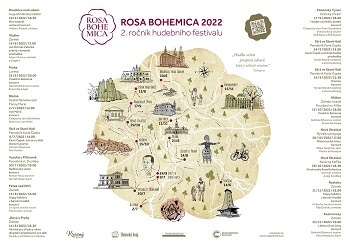Program a mapa II ronku festivalu Rosa Bohemica